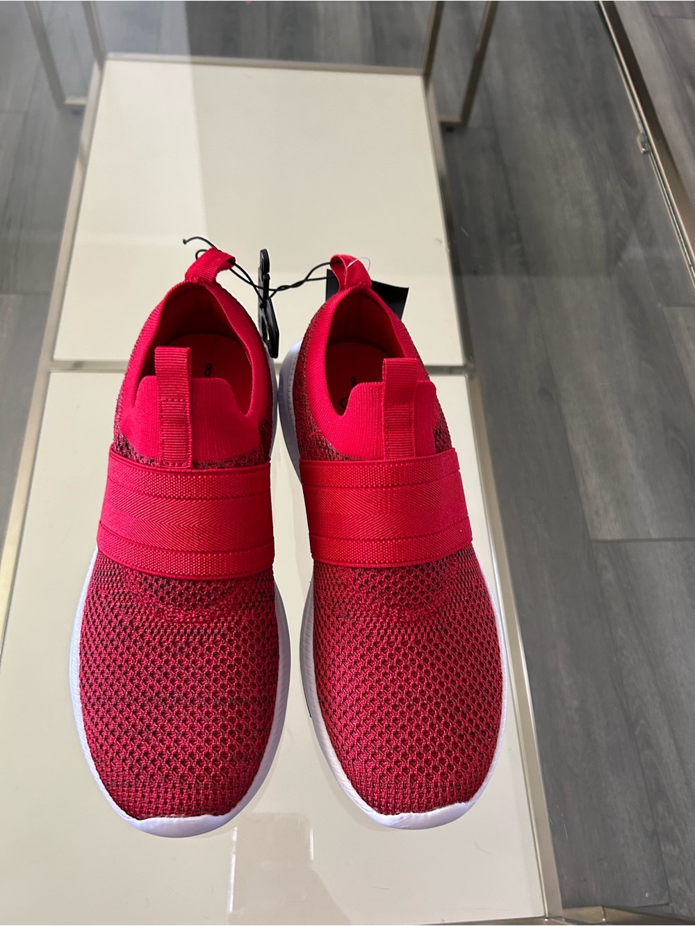 Athletic Works Red Slip-On Knit Sneakers for Kids